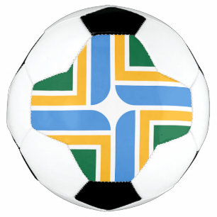 Bola Patriótica de Futebol com Bandeira de Portlan