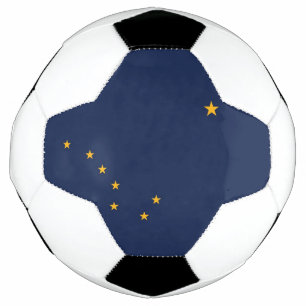 Bola Patriótica de Futebol com Bandeira do Alasca,