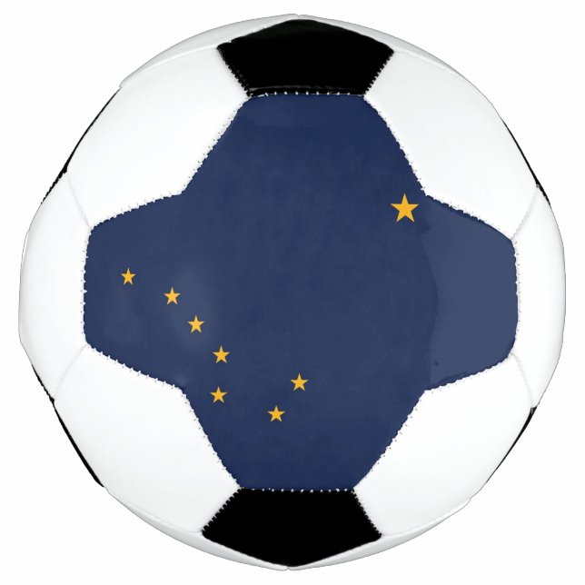 Bola Patriótica de Futebol com Bandeira do Alasca, (Frente)