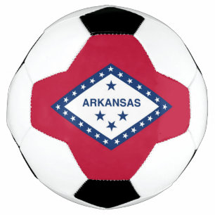 Bola Patriótica de Futebol com Bandeira do Arkansa
