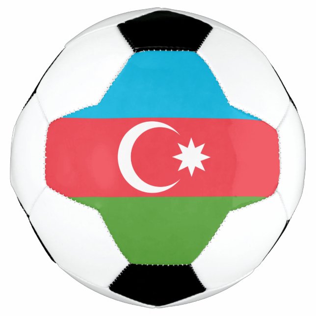 Bola Patriótica de Futebol com Bandeira do Azerbai (Frente)