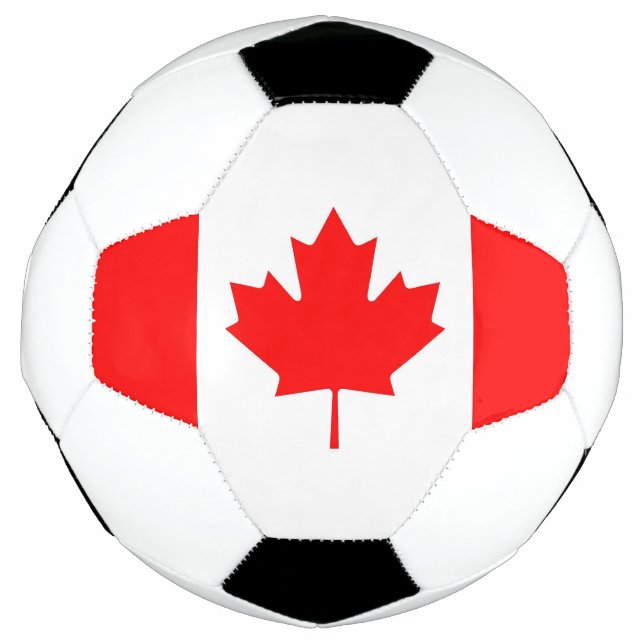 Bola Patriótica de Futebol com Bandeira do Canadá (Frente)
