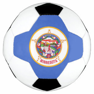 Bola Patriótica de Futebol com Bandeira do Minneso