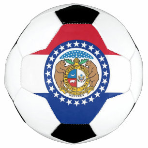 Bola Patriótica de Futebol com Bandeira do Missour