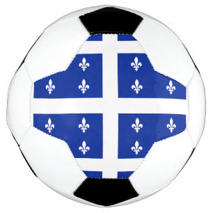 Bola Patriótica de Futebol com Bandeira do Quebec,