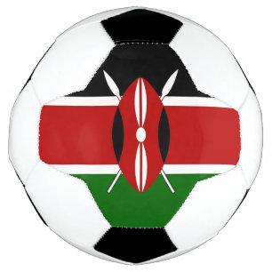 Bola Patriótica de Futebol com Bandeira do Quênia