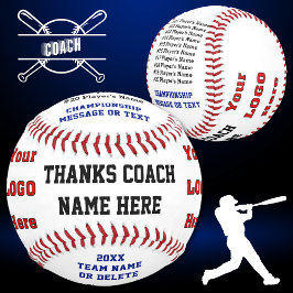 Bola personalizada de baseball para treinadores ou