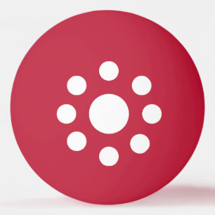 Bola ping-pong branco/vermelho New Desenho SUÍÇA