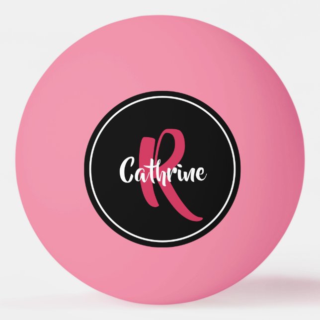 Bola Ping Pong Personalizada Rosa (Verso)