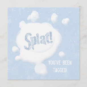 Bola Splat da neve! Convite de festas
