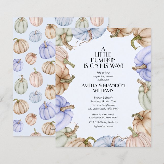 Bolacha de Abóbora de Orçamento Chamas de Bebê (Frente/Verso)