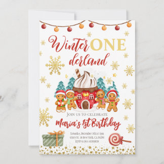 Bolachas de Pão de Natal Convite de Aniversário
