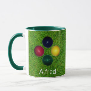 Bolas Croquet Personalizadas na Caneca Verde