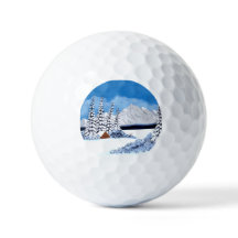 Bolas de Golfe Brilhantes de Inverno Nevado