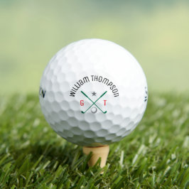 Bolas de Golfe Clássicas com Monograma Personaliza