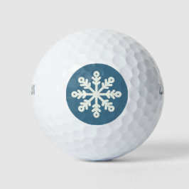 Bolas de Golfe com Floco de Neve Azul e Branco