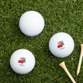 Bolas de Golfe com Nome Monograma de Carrinho Únic