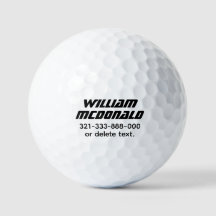 Bolas de Golfe com Nome Personalizado Modelo SCI-F