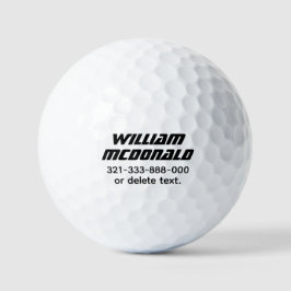 Bolas de Golfe com Nome Personalizado Modelo SCI-F