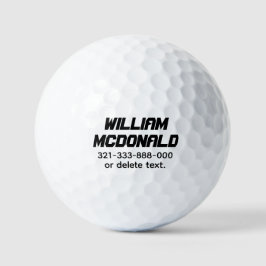 Bolas de Golfe com Nome Personalizado Modelo SCI-F