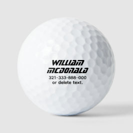 Bolas de Golfe com Nome Personalizado Modelo SCI-F