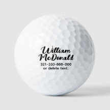 Bolas de Golfe com Nome Personalizado Modelo SCRIP