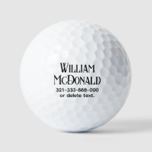 Bolas de Golfe com Nome Personalizado Modelo VINTA