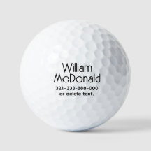 Bolas de Golfe com Nome Personalizado Template ART