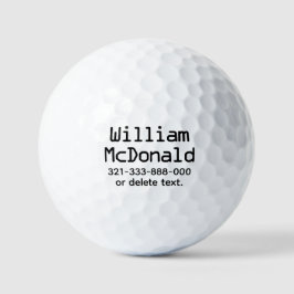 Bolas de Golfe com Nome Personalizado Template SCI