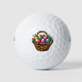Bolas de Golfe de Férias Cesta de Páscoa