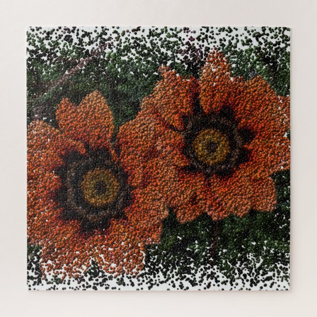 Bolas de Margarida Laranja Quebra-Cabeça (Vertical)