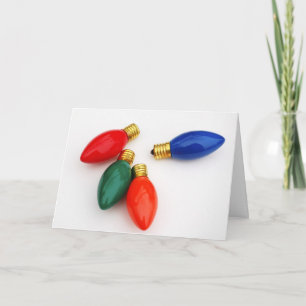 Bolas de Natal Coloridas em Branco, Um Cartão de N