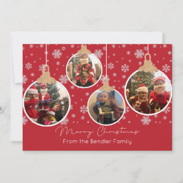 Bolas de Natal Quatro Cartões com fotos