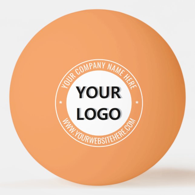 Bolas de Ping Pong com Logotipo e Texto Personaliz (Frente)