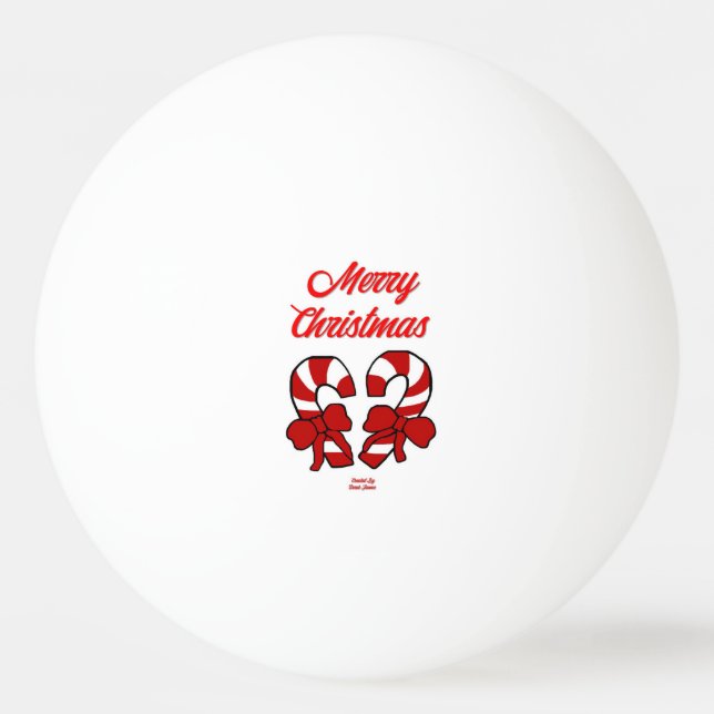 Bolas de Ping Pong de Candy de Natal (Frente)