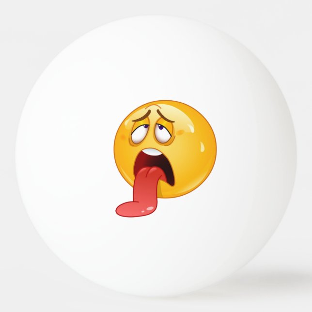 Bolas de Ping Pong - Emoji de Língua Para Fora (Frente)