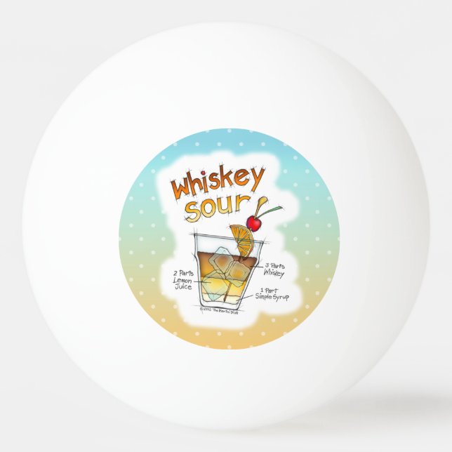BOLAS DE PING PONG - RECIPE WHISKEY SOUR COCKTAIL  (Frente)