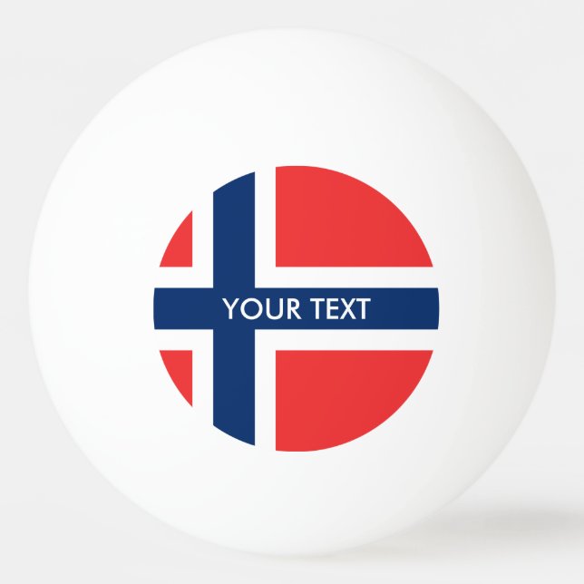 Bolas de pingue-pongue com bandeira da Noruega par (Frente)