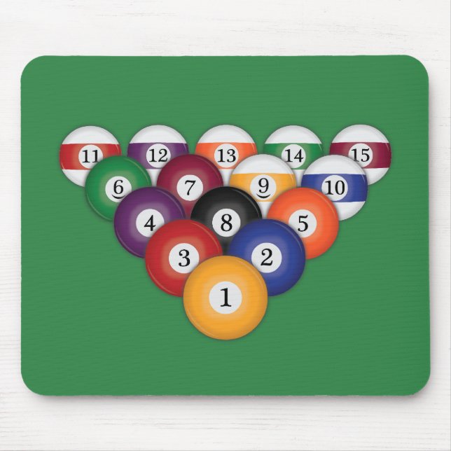 Bolas de piscina/bilhar: Mousepad (Frente)