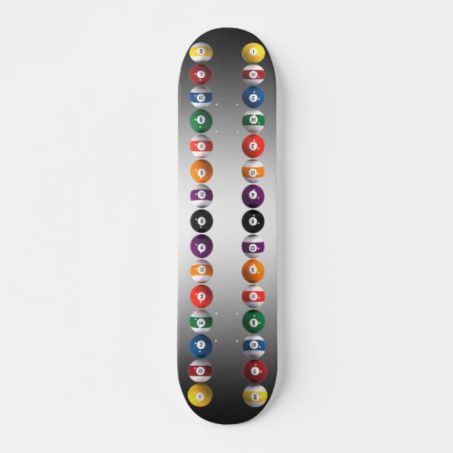 Bolas de Sinuca / Bilhar: Skate Personalizado (Frente)