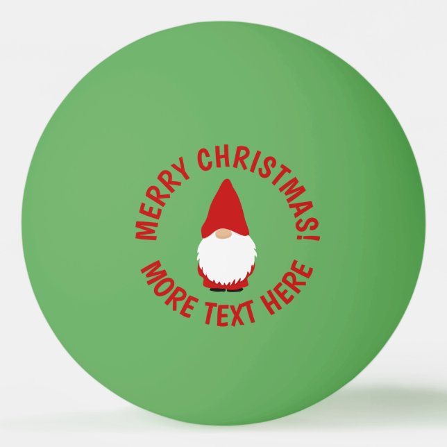 Bolas de tênis de mesa ping pong gnomo Natal engra (Frente)