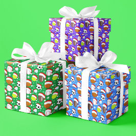 Bolas Desportivas Vestindo Papais noeis no Padrão