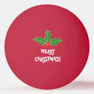 Bolas do pong do sibilo do Feliz Natal para o