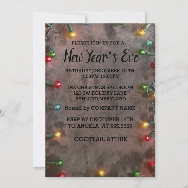 Bolas Maravilhosas, Incríveis Convite para Ano Nov (Frente)