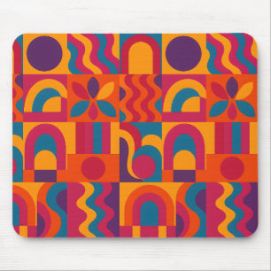 Bold Abstrato Mousepad - Padrão de Fluxo de Fogo