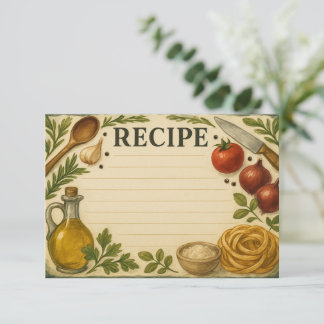 Bold Accents of Tuscany Recipe Card