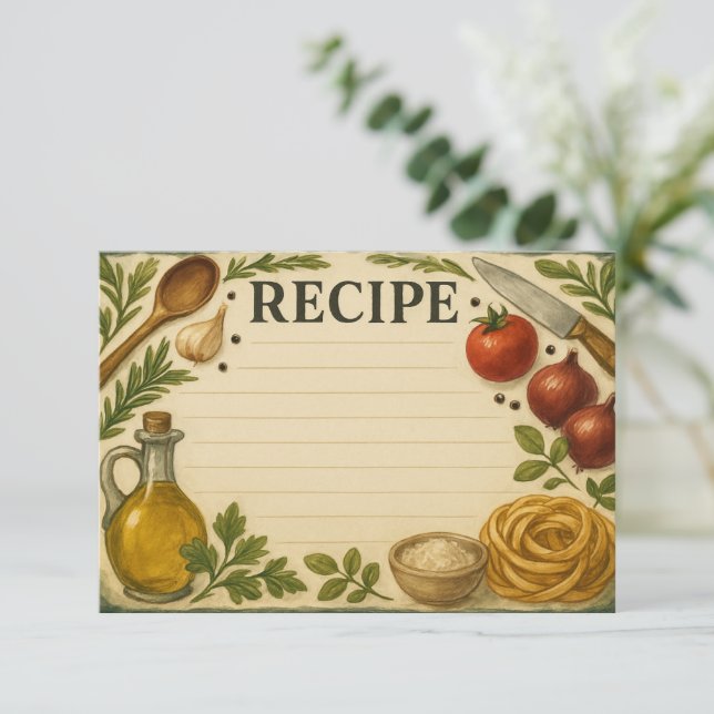 Bold Accents of Tuscany Recipe Card (Em pé/Frente)