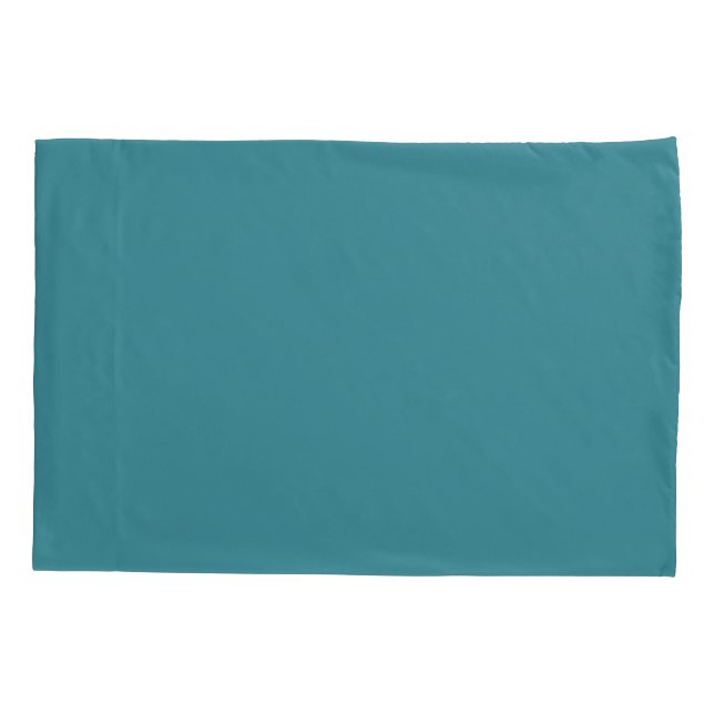 Bold Aqua Solid Color Pairs Satin Rolling Surf (Verso)