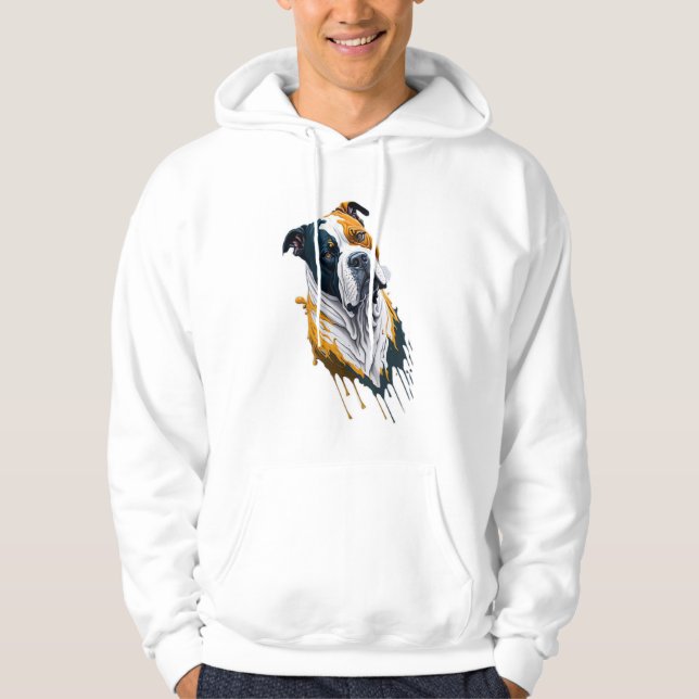 Bold Bulldog - Design de Camisa de Cachorro Artíst (Frente)