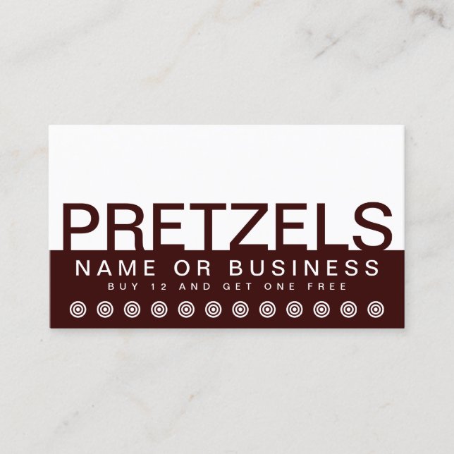 bold Cartão de fidelidade do cliente PRETZELS (Frente)